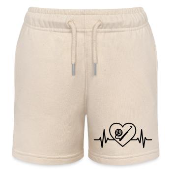 Herz Häkeln – Liebe Zum Handarbeiten - Kinder Organic Joggingshorts Mini Bolter von Stanley/Stella - Natur - Vorne