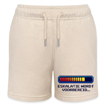 Eskalatie Nerd Shirt – Grappig Geek Design NL - Short de jogging enfant bio Stanley/Stella - écru doux - Devant