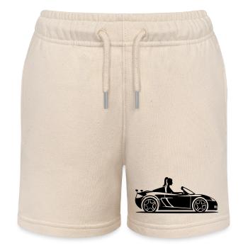 Cabrio Auto Pkw Frau - Kinder Organic Joggingshorts Mini Bolter von Stanley/Stella - Natur - Vorne