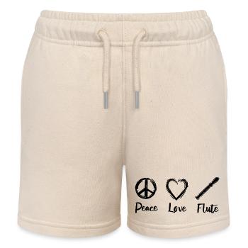 J’adore les flûtes - Short de jogging enfant bio Stanley/Stella - écru doux - Devant