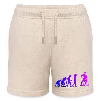 Floorball Fans aufgepasst schlichtes Statement - Kinder Organic Joggingshorts Mini Bolter von Stanley/Stella - Natur - Vorne