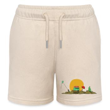 Sunny Summer Day Eisdiele und Drachen - Kinder Organic Joggingshorts Mini Bolter von Stanley/Stella - Natur - Vorne
