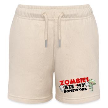 Zombies Ate My Homework – Hausaufgaben Horror - Kinder Organic Joggingshorts Mini Bolter von Stanley/Stella - Natur - Vorne