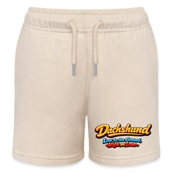 Dachshund: Low terrain, high love - Kids Organic Sweat Shorts by Stanley/Stella - soft Ecru - Front