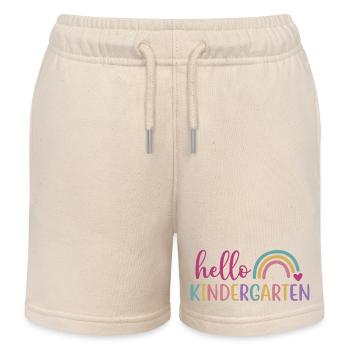 Coucou la Maternelle - Design Rentrée - Short de jogging enfant bio Stanley/Stella - écru doux - Devant