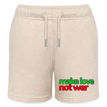Make Love Not War - Kinder Organic Joggingshorts Mini Bolter von Stanley/Stella - Natur - Vorne