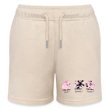 The 3 Little Pigs - Kids Organic Sweat Shorts by Stanley/Stella - soft Ecru - Front