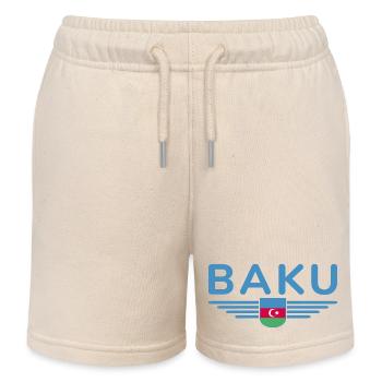 T-Shirt Bakou – Pour les fans de la capitale - Short de jogging enfant bio Stanley/Stella - écru doux - Devant
