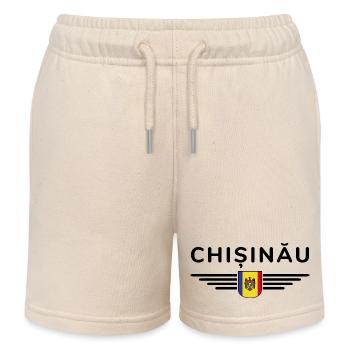 T-shirt Chișinău – L’amour de la capitale - Short de jogging enfant bio Stanley/Stella - écru doux - Devant