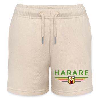 Harare T-Shirt for Zimbabwe Fans - Kids Organic Sweat Shorts by Stanley/Stella - soft Ecru - Front