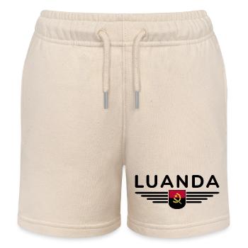 Luanda Design – Fierté de la capitale - Short de jogging enfant bio Stanley/Stella - écru doux - Devant