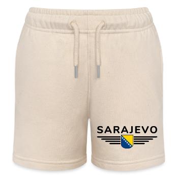 Sarajevo Bosnien Fan T-Shirt - Kinder Organic Joggingshorts Mini Bolter von Stanley/Stella - Natur - Vorne