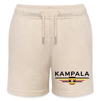 Kampala T-shirt for Uganda fans - Kids Organic Sweat Shorts by Stanley/Stella - soft Ecru - Front