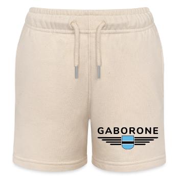 Gaborone T-Shirt für Botswana-Fans - Kinder Organic Joggingshorts Mini Bolter von Stanley/Stella - Natur - Vorne