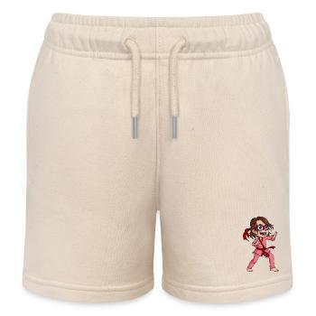 Ninja Girl - Kinder Organic Joggingshorts Mini Bolter von Stanley/Stella - Natur - Vorne