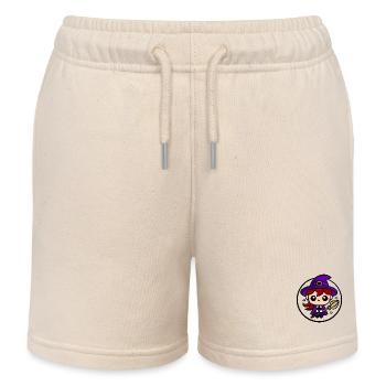 Cute Chibi Witch | Cute Halloween Witch Design - Kids Organic Sweat Shorts by Stanley/Stella - soft Ecru - Front