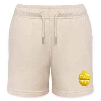 Citron - Drôle - Été - Limoncello - Visage - Short de jogging enfant bio Stanley/Stella - écru doux - Devant