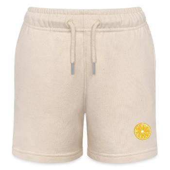 Fruits - Orange - Kids Organic Sweat Shorts by Stanley/Stella - soft Ecru - Front