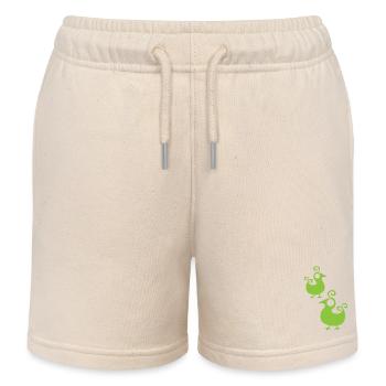 GREENEY BIRD 4 green green bird design ducks - Kids Organic Sweat Shorts by Stanley/Stella - soft Ecru - Front
