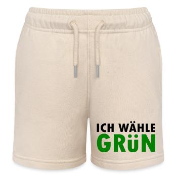 Ich wähle grün - Kinder Organic Joggingshorts Mini Bolter von Stanley/Stella - Natur - Vorne