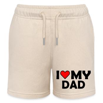 I love my dad - Kinder Organic Joggingshorts Mini Bolter von Stanley/Stella - Natur - Vorne