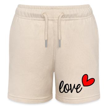 VATERTAG. FROHER VATERTAG. PAPA. FEST. LIEBE - Kinder Organic Joggingshorts Mini Bolter von Stanley/Stella - Natur - Vorne