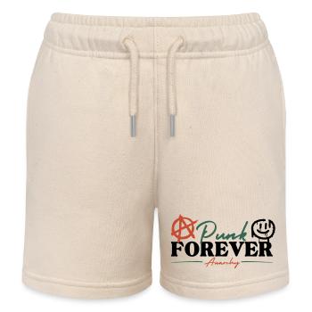 Punk Forever - Anarchy - Kids Organic Sweat Shorts by Stanley/Stella - soft Ecru - Front