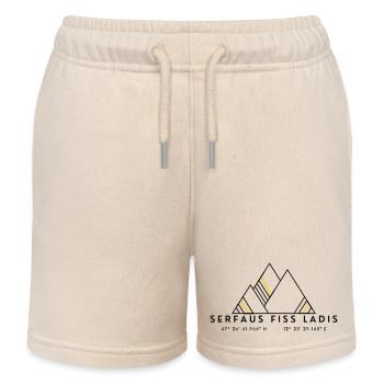 Minimalistisches Serfaus Fiss Ladis-Logo - Kinder Organic Joggingshorts Mini Bolter von Stanley/Stella - Natur - Vorne