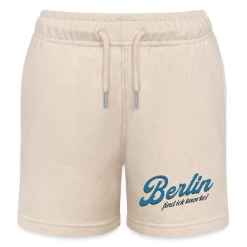 Berlin find ick knorke - Deutschland - Germany - Kinder Organic Joggingshorts Mini Bolter von Stanley/Stella - Natur - Vorne