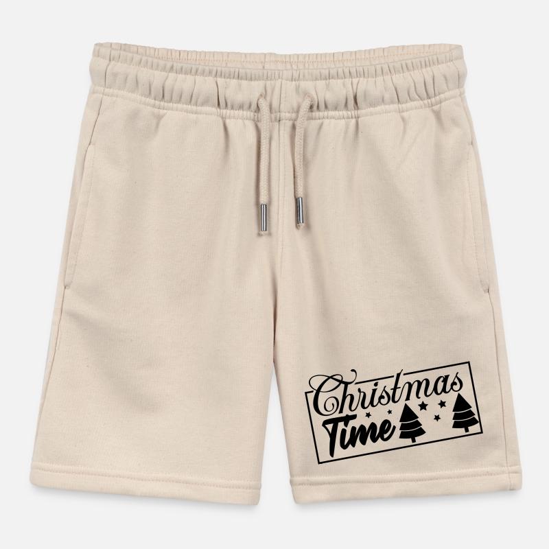 Christmas Time Kids Organic Sweat Shorts by Stanley/Stella