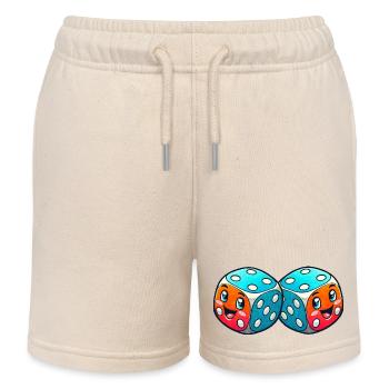 Cube Comic - Kids Organic Sweat Shorts by Stanley/Stella - soft Ecru - Front