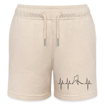 Eishockey Elektrokardiogramm EKG Hockey - Kinder Organic Joggingshorts Mini Bolter von Stanley/Stella - Natur - Vorne