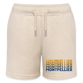Montpellier Gradient Wortkunst - Kinder Organic Joggingshorts Mini Bolter von Stanley/Stella - Natur - Vorne