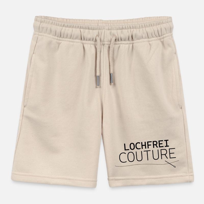 Holeless Couture – Funny Statement Design Kids Organic Sweat Shorts by Stanley/Stella
