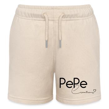 Pepe Creations - Short de jogging enfant bio Stanley/Stella - écru doux - Devant