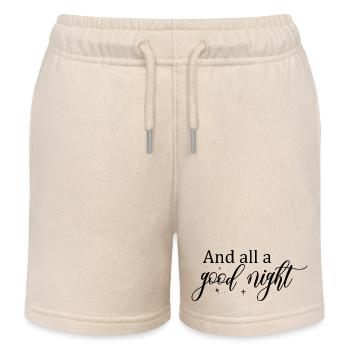 Gute Nacht Script mit Sternen - Kinder Organic Joggingshorts Mini Bolter von Stanley/Stella - Natur - Vorne