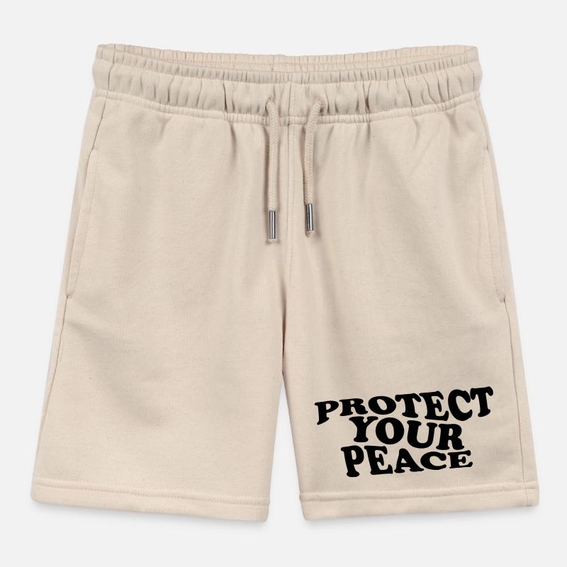 Protégez votre paix – Conception de déclaration de soin de vous Short de jogging enfant bio Stanley/Stella