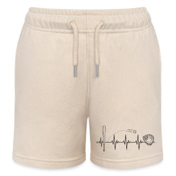 I heart Baseball! - Baseball Heartbeat   - Short de jogging enfant bio Stanley/Stella - écru doux - Devant