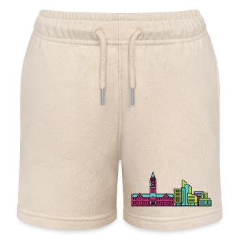 Silhouette de la ville de Bradford City Town Style Art moderne - Short de jogging enfant bio Stanley/Stella - écru doux - Devant