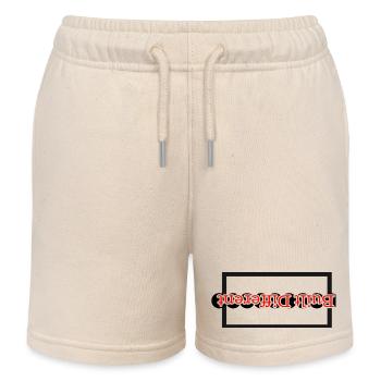 Built Different - Upside Down - Kids Organic Sweat Shorts by Stanley/Stella - soft Ecru - Front