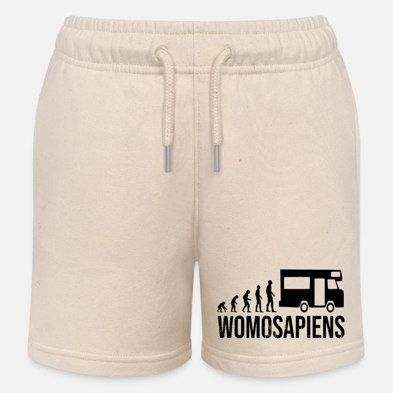 Womosapiens Wohnmobil Evolution - Kinder Organic Joggingshorts Mini Bolter von Stanley/Stella - Natur