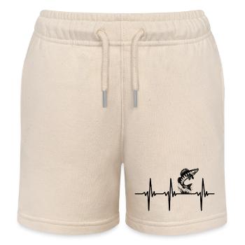 Battement de cœur pour le sandre et les poissons prédateurs Pêche sportive - Short de jogging enfant bio Stanley/Stella - écru doux - Devant
