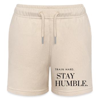 train hard - Kinder Organic Joggingshorts Mini Bolter von Stanley/Stella - Natur - Vorne