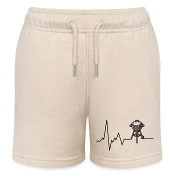Heartbeat BBQ Grill Grillades - Short de jogging enfant bio Stanley/Stella - écru doux - Devant