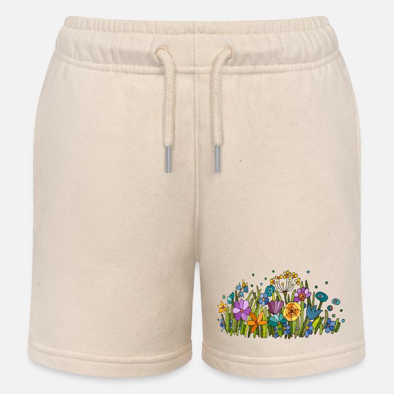 Fleur - Short de jogging enfant bio Stanley/Stella - écru doux