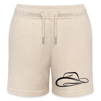 Skizze Cowboyhut - Kinder Organic Joggingshorts Mini Bolter von Stanley/Stella - Natur - Vorne