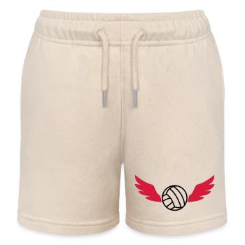 Volleyball - Volley Ball - Sport - Sportsman - Kinder Organic Joggingshorts Mini Bolter von Stanley/Stella - Natur - Vorne