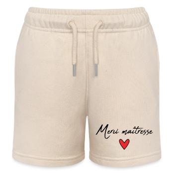 MAÎTRESSE. MERCI. MERCI MAÎTRESSE - Short de jogging enfant bio Stanley/Stella - écru doux - Devant