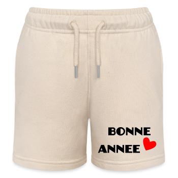 HAPPY NEW YEAR. NEW YEAR'S EVE. NEW YEAR - Kids Organic Sweat Shorts by Stanley/Stella - soft Ecru - Front