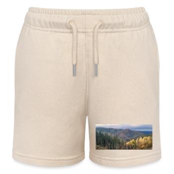 Herbstliche Waldlandschaft mit Sonnenlicht - Kinder Organic Joggingshorts Mini Bolter von Stanley/Stella - Natur - Vorne